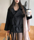 Forbe Belted High Neck Half Coat