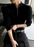 Berute Ribbed Half-zip Muscle Fit Knit