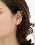 Essence Silver (W) Moissanite Band Earrings