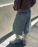 Pallid Pocket Denim Bermuda Pants