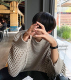 Mesh warmer round knit
