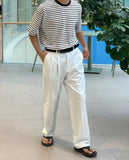 Int two tuck banding wide pants