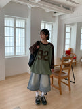 [BAONHAUS] Kill Motor Color Matching Lettering Over Sweatshirt