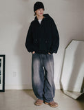 Edge Crop Hood Zip-Up