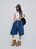 [U-BASIC] Soft cotton V-neck cropped T-shirt