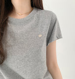 Pendant Crop Basic Short Sleeve T-Shirt