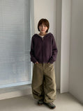 Dalmon Peach Fuzz Parachute Cotton Wide Pants