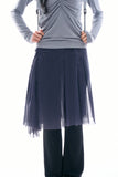 Sheer overlay wrap skirt