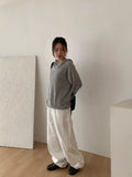 Bepos Rivet Cotton Balloon Wide Pants