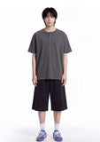 DOT CROSS Embroidery Bermuda Pants