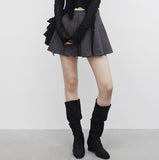 Nero pocket pleats skirt