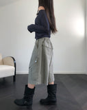 Two-Buckle Shirred Biker Boots