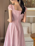 Bavia Ribbon Puff Flare One Piece