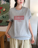 Tokyo Print Crop Short Sleeve T-shirt