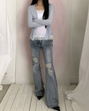 Marton Damaged Bootcut Pants