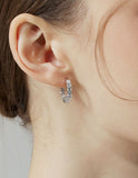 Essence Silver Tennis One Touch Earrings
