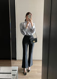 Slandy Banding Bootcut Slacks Pants