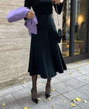 Evea A-line knit skirt