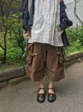 [unisex] Nahori Snap String Bermuda Banding Pants