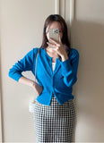 Beton Round Ribbed Basic Cardigan