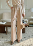 Eslin Two Pin Tuck Wide Slacks