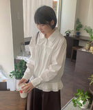 Sherinlen Shirring Collar Neck Blouse