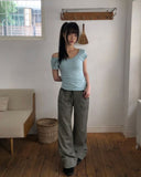 Daron Vintage Washed Low Bootcut Pants