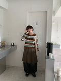 Nellady Stripe Round Crop Cardigan