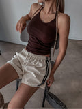 Pay corduroy line shorts