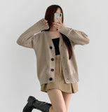 Soft Loose Avant Fit Sibori Long Sleeve Cardigan