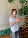Hitu Summer Openwork Knit Short Sleeve Cardigan