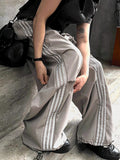 [UNISEX] Metal Track Wide Nylon Pants
