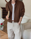 Kanji High-Neck Crop Cardigan
