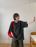 [unisex] Mitlo Henryneck Pigment Over Short Sleeve Tee