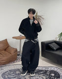 Hide Glossy Pleats Leather Jumper