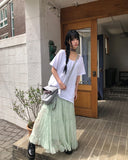 Fuggle Chiffon Tiered Long Skirt