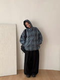 [unisex] Canber Check Hood Windbreaker