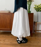 Lyndon Dot Banding Balloon Long Skirt
