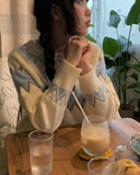 Emb Nordic Jacquard Loose Knit
