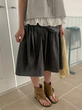 Dunkey Shirring Wrap Midi Skirt