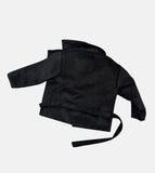 Black bell midi coat