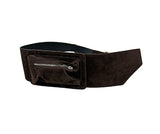 suede pocket belt