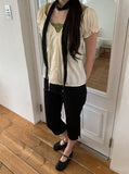 Harley Basic Slit Capri Pants