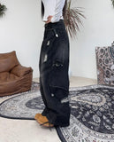Eldi Fold Damage Denim Pants