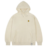 Yellow Odd Flower Embroidery Hoodie