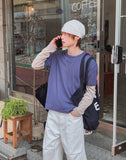 Normal Cotton Plain Long Sleeve T-shirt