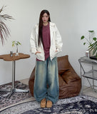 Ravid Balloon Track Denim Pants