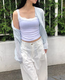 Laykin Shirred Lace Sleeveless