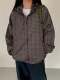 [Unisex] Kudalon Check Over Hood Windbreaker