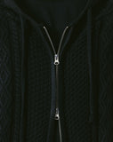 Cable Knit Hoodie Zip up